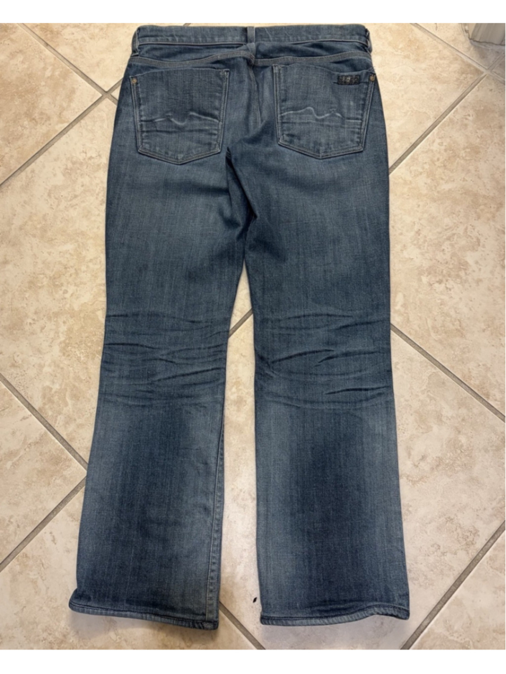 7 For All ManKind Straight Fit Men's Jeans Blue size 32x30 - Picture 5 of 6